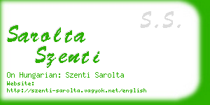 sarolta szenti business card
